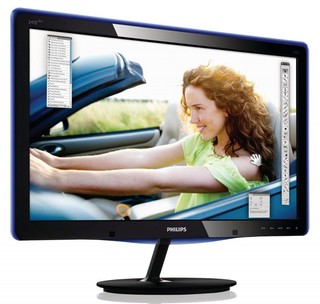 Монитор Philips 23.6" 247E3LPHSU/00 Glossy-Black FullHD LED 2ms 16:9 HDMI M/M 20M:1 300cd