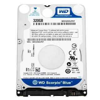 Жесткий диск WD Original SATA 320Gb WD3200LPVT (5400rpm) 8Mb 2.5"