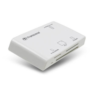 Считывающее устройство Multi-Card Reader P8 белый Transcend USB 2.0, читает все