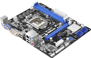 Материнская плата ASRock H61M-DGS Soc-1155 iH61 DDR3 mATX AC'97 6ch GbLAN VGA+DVI BULK