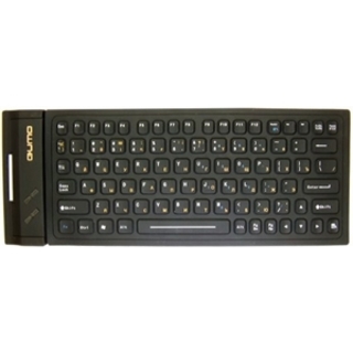 Клавиатура резиновая"Qumo" ,черный цвет,матовое покрытие, USB 84 кнопки