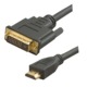 Кабель KRAULER HDMI -DVI 24GOLD 3m блистер