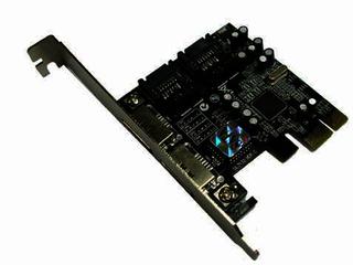 Контроллер SATA2 AgeStar as-pes4-s в PCI-E порты: 2 х внешн.+2 х внутр. Raid