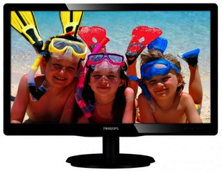 Монитор Philips 18.5" 196V4LSB2/01 Glossy-Black TN LED 5ms 16:9 DVI 10M:1 200cd