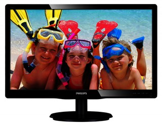 Монитор Philips 19" 190V4LSB/01 Glossy-Black TN LED 5ms 16:10 DVI 10M:1 200cd