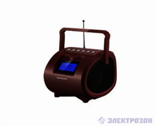 Аудиомагнитола Rolsen RBM412BR коричневый