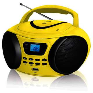 Аудиомагнитола BBK BX107U желтый/черный