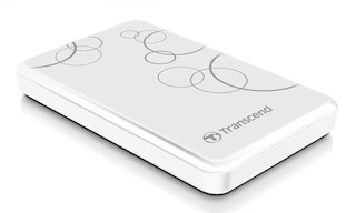 Жесткий диск Transcend USB 3.0 1Tb TS1TSJ25A3W 2.5" белый