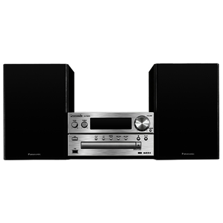 Микросистема Hi-Fi Panasonic SC-PMX5EE-S черный с серебром iPod/iPhone