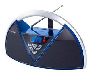Аудиомагнитола Rolsen RBM-215MURBU синий/черный