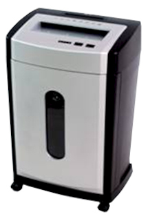 Шредер Office Kit S215 уровень 3/фр4х40мм/20лист/28/Уничт:скрепки, скобы, пл.карты/CD