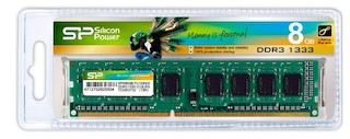 Память DDR3 8192Mb 1333MHz Silicon Power (SP008GBLTU133N02) RTL 512*8 U-DIMM NON ECC