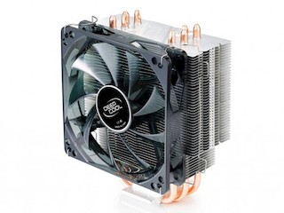 Вентилятор Deepcool GAMMAXX 400 Soc-2011/1155/AM3/FM1/FM2 4pin 21-32dB Al+Cu 130W 709g голубой LED