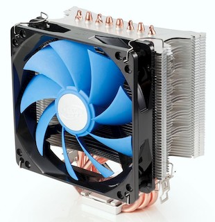 Вентилятор Deepcool ICE WIND PRO Soc-1150/1155/1156/AM3+/FM1/FM2 4pin 18-28dB Al+Cu 130W 650g скоба
