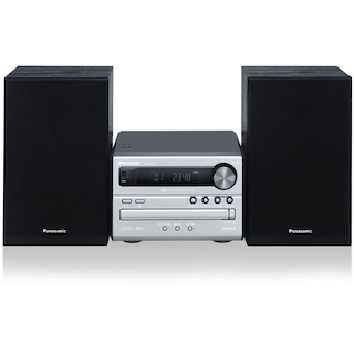 Микросистема Hi-Fi Panasonic SC-PM04EE-S черный с серебром USB, Aux,M-Shape