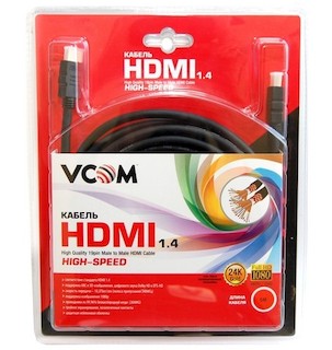 Кабель VCOM HDMI 20 m блистер черн  ver 1.4 gold разьёмы