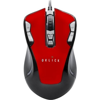 Мышь Oklick 705G Wired Gaming Black/Red 9butt, 1000/1500/3000DPI USB