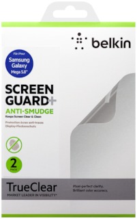 Защитная пленка для экрана Belkin для Galaxy Mega 5.8" anti smudge 2 pcs (F8M658vf2)