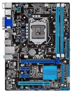 Материнская плата Asus B75M-A Socket-1155 Intel B75 DDR3 mATX AC`97 8ch(7.1) GbLAN SATA3 VGA+DVI+HDM