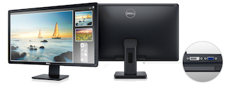 Монитор Dell 24" E2414H Black TN LED 5ms 16:9 DVI Pivot 1000:1 250cd 170гр 160гр 1920x1200 D-Sub