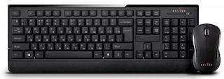 Клавиатура + мышь Oklick 240M черный USB Беспроводная 2.4Ghz