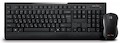 Клавиатура + мышь Oklick 240M черный USB Беспроводная 2.4Ghz