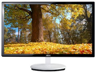 Монитор AOC 23" E2343F/01 White/Glossy-Black FullHD LED 5ms 16:9 DVI 50M:1 250cd