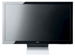 Монитор AOC 23.6" E2462VW/01 White/Glossy-Black TN LED 2ms 16:9 DVI 50M:1 250cd