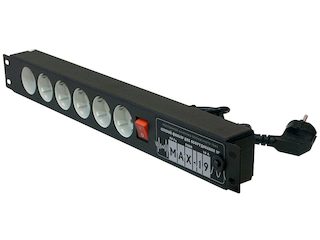 Сетевой фильтр блок 6 евророзеток с защитой для 19"  3.0 м MAX-19 1.5U