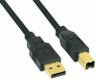 Кабель USB 2.0 Am-Bm 3м Konoos KC-USB2-AMBM-3 черный, позол.разъемы, феррит.кольца, блистер