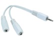 Кабель аудио разветвитель сигнала Gembird CCA-415W, джек3.5->2х джек3.5 10см