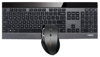 Клавиатура + мышь Rapoo 8900P черный USB Беспроводная 5Ghz