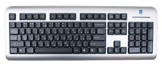 Клавиатура A4 LCD-720 X-Slim silver/black USB