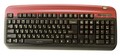Клавиатура Oklick 300M крас (PS/2+USB)+USB порт