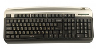 Клавиатура Oklick 300M черн./серебро (PS/2+USB)+USB порт