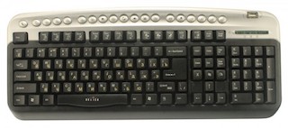 Клавиатура Oklick 320M черн./серебро ммедиа (PS/2+USB)+ USB порт