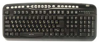 Клавиатура Oklick 330M черн ммедиа (PS/2+USB)+USB порт