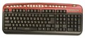 Клавиатура Oklick 330M черн./красн ммедиа (PS/2+USB)+USB порт