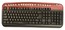 Клавиатура Oklick 330M черн./красн ммедиа (PS/2+USB)+USB порт