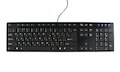 Клавиатура BTC 6390U-BL USB, черная, ультратонкая, 4 доп.клавиш, с ножничным механизмом клавиш