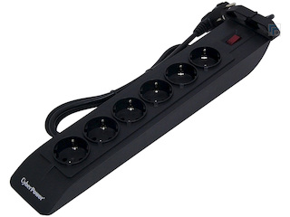Сетевой фильтр Cyberpower SB0602BA 3м (6 розеток) черный