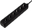 Удлинитель Hama H-30393 сетевой 6 розеток 1.4 м 3500 Вт 230В/50Гц/16А 3х1.0 кв.мм черный