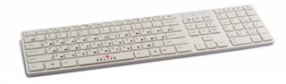 Клавиатура Oklick 555S White mmedia USB+USB порт