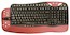 Клавиатура Oklick 780L  черн./красн ммедиа (USB+PS/2)+ USB порт