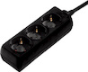 Удлинитель Hama H-47758 сетевой 3 розетки "защита от детей" 1.4м черный