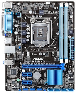 Материнская плата Asus H61M-D Socket-1155 Intel H61 DDR3 mATX AC`97 8ch(7.1) GbLAN SATA3 VGA COM+LPT