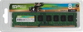 Память DDR3 8Gb 1600MHz Silicon Power (SP008GBLTU160N02) RTL
