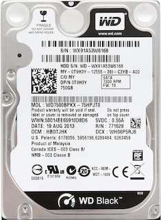 Жесткий диск WD Original SATA-III 750Gb WD7500BPKX Black (7200rpm) 16Mb 2.5"