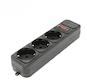 Сетевой фильтр SPGF3-B-6PPB 1.8м (3 розетки) черный