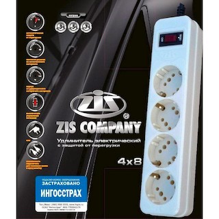 Сетевой удлинитель Pilot 5м (4 розетки) белый